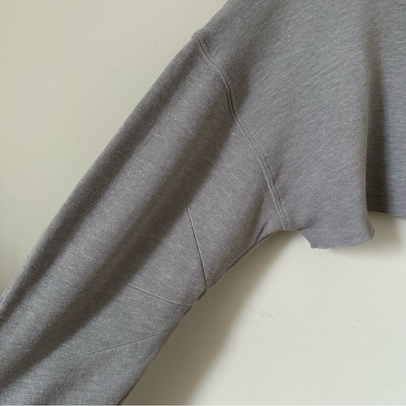 ALO Yoga Extreme Crop Crew Neck Pullover in Gray - Picture 5 of 8